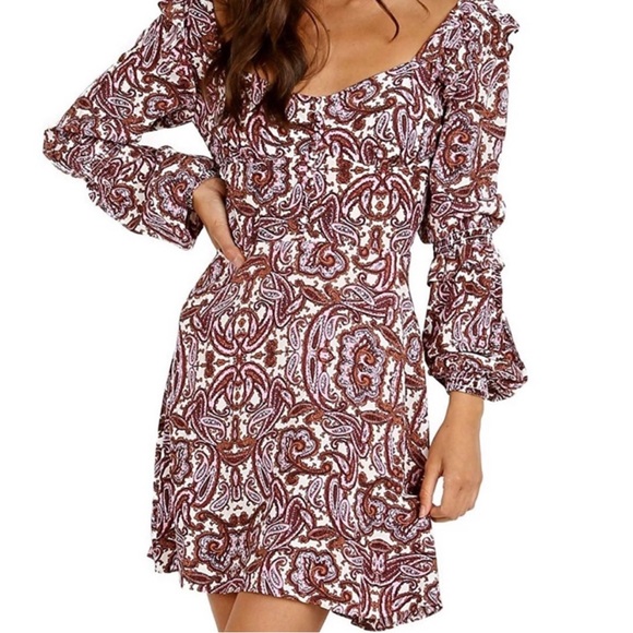 For Love And Lemons Dresses & Skirts - For Love and Lemons Georgi Lilac Paisley Dress XS NWT